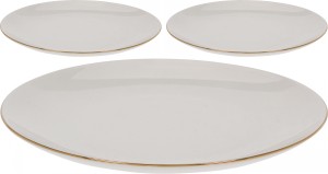 PLATE WITH GOLD TRIM 20.5cm